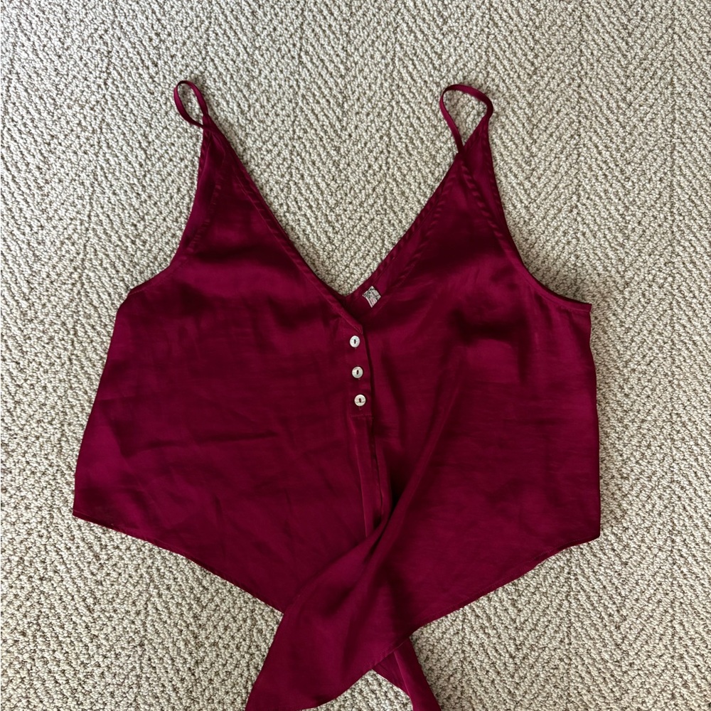 Free People Burgundy Camisole
